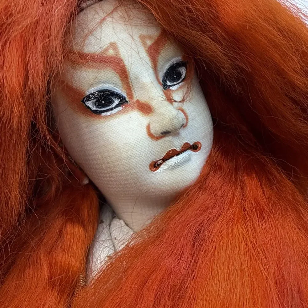 Vintage Doll Japanese Kabuki Renjishi Lion Dancers…